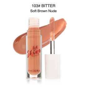 Solid Jelly Lipstick Crystal Lip Balm Water Wave Mirror Lip Gloss Long Lasting Moisturizing Lip Glaze Lip Care Makeup (Option: 103BITTER)