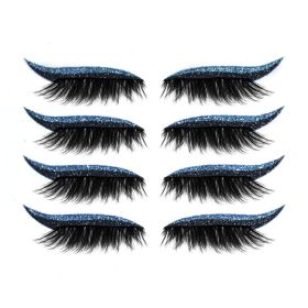 Glitter Self-adhesive Eyeshadow Sticker False Lashes Eye Makeup Sticker (Color: Q3)