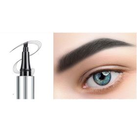Simulation Four Claw Liquid Waterproof Eyebrow Pencil (Color: black)