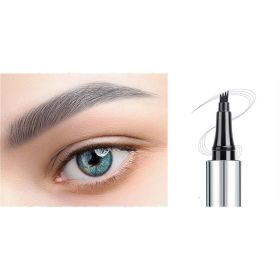 Simulation Four Claw Liquid Waterproof Eyebrow Pencil (Color: Gray)
